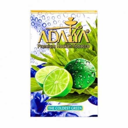Табак Adalya The Coldest Green 50 грамм (лайм с зеленым яблоком и мятой)