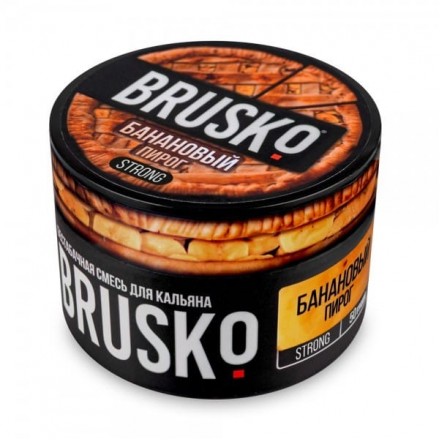Бестабачная смесь Brusko Strong Line 50 грамм (банановый пирог)