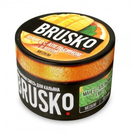 Бестабачная смесь Brusko Medium Line 50 грамм (манго с апельсином и мятой)