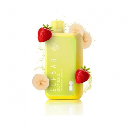 Одноразка Elf Bar Strawberry Banana BC 10000 затяжек (полуниця банан)