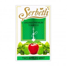Табак Serbetli Two Apples Mint 50 грамм (двойное яблоко с мятой)