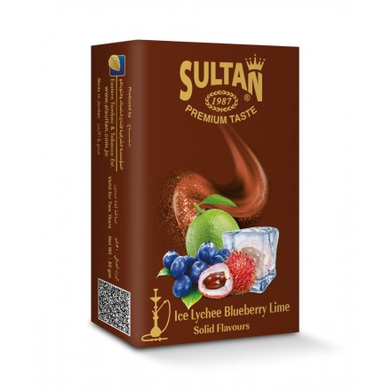 Табак Sultan Ice Lychee Blueberry Lime 50 грамм (ледяная черника лайм и личе)
