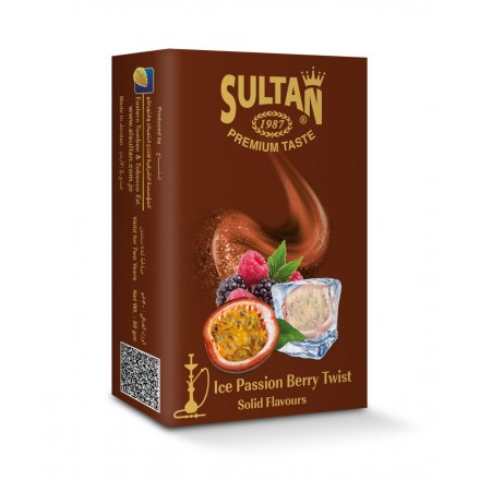 Табак Sultan Ice Passion Berry Twist 50 грамм (ледяная лесная ягода с маракуйей)