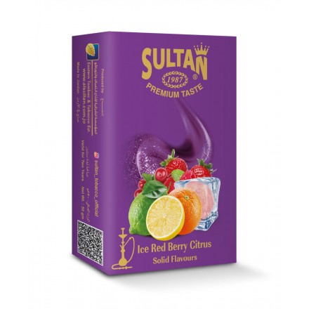 Табак Sultan Ice Red Berry Citrus 50 грамм (лёд малина микс цитруса)