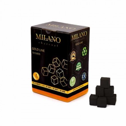Уголь кокосовый Milano 1кг (72 кубиков)