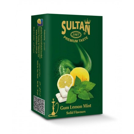 Табак Sultan Gum Lemon Mint 50 грамм (жвачка с мятой и лимоном)