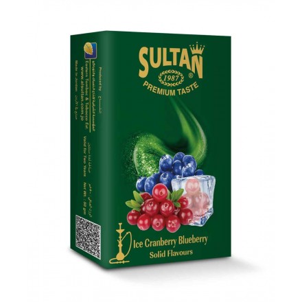 Табак Sultan Ice Cranberry Blueberry 50 грамм (ледяная клюква с черникой)