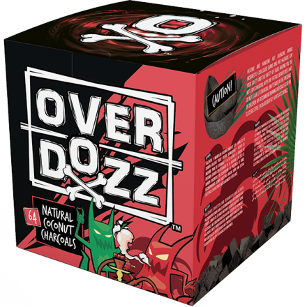 Уголь кокосовый Over Dozz (64 кубика 26*26)