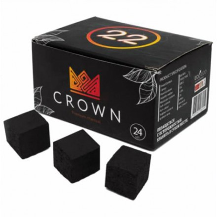 Уголь кокосовый Crown (24 кубиков 22*22)