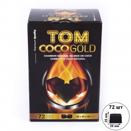 Уголь кокосовый Tom Cococha Premium Gold (72 кубиков)