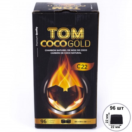 Уголь кокосовый Tom Cococha Gold C-22 (96 кубиков)