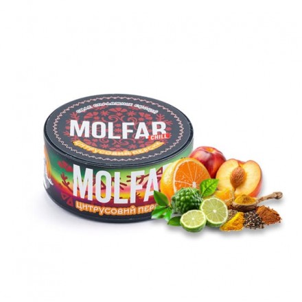 Табак Molfar Chill Line Цитрусовий Персик 100 грам (апельсин бергамот персик)